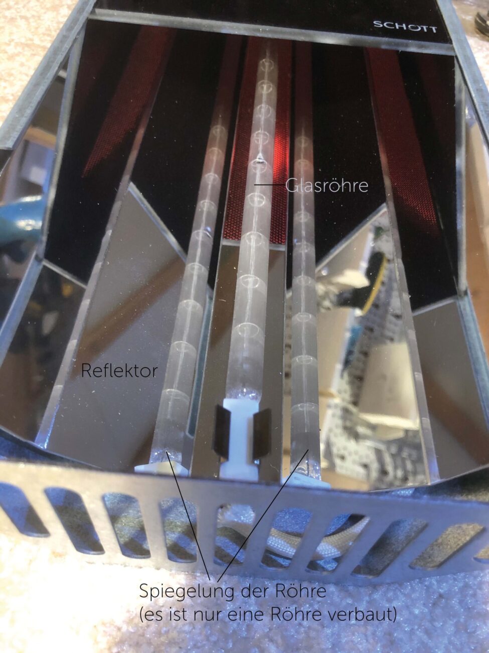 Infrarotstrahler aus Glas