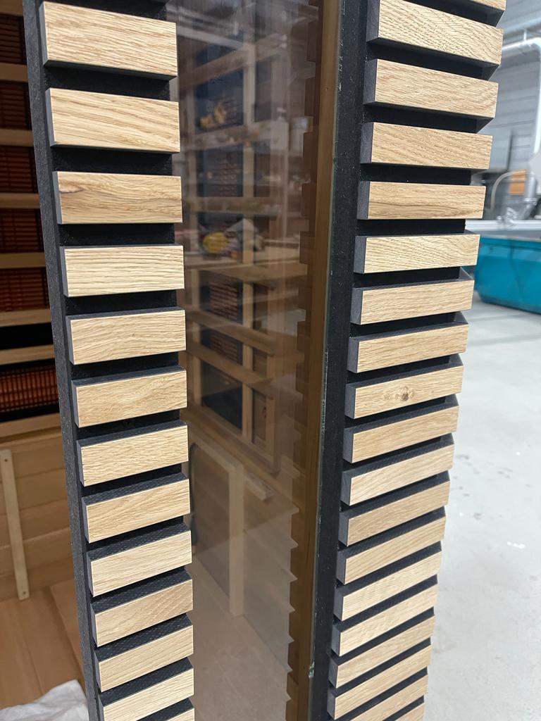 Auf Wunsch verbauen wir Sondermaterialien fuer Ihre Infrarotkabine